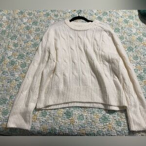 Abercrombie & Fitch Cream Cable Knit Sweater